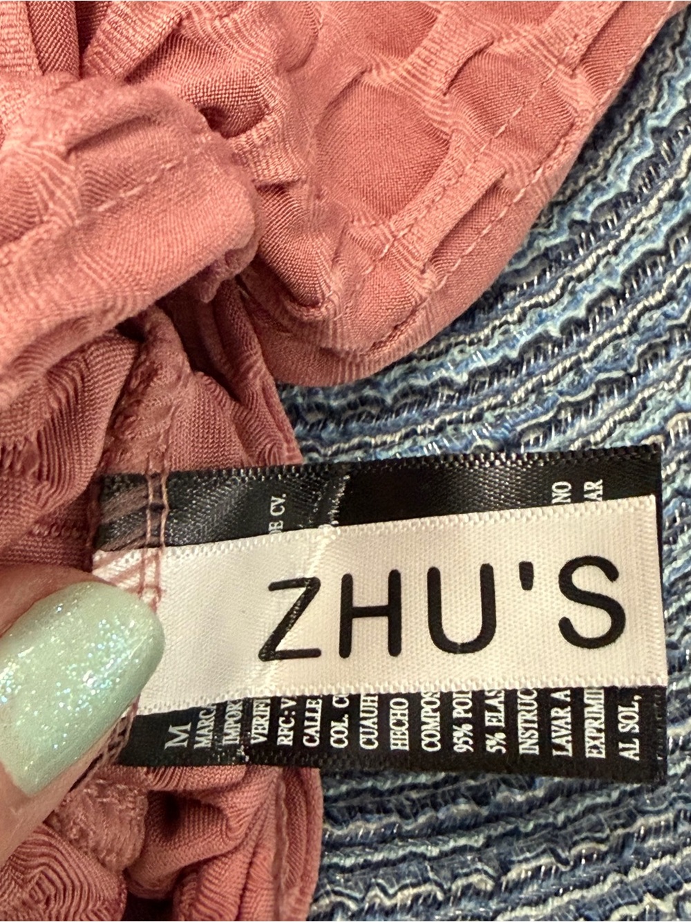 Zhu’s Rose Textured Ruched Drawstring Crop Top - Picture 6 of 7